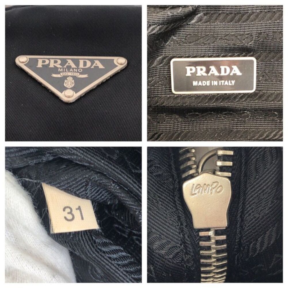 Prada Nylon Leather Tessuto Logo Handbag - Picture 8 of 10